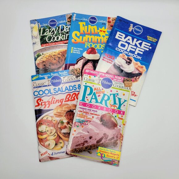Pillsbury Cookbooks Lot Of 5 1988 1993 Bake-Off BBQ Party Summer Recipe Cooking - Picture 2 of 15